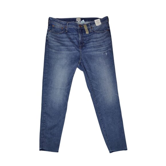 J. Crew Denim 10" Toothpick High Rise Medium Wash Skinny Jeans 38x27 NWT - Picture 1 of 10